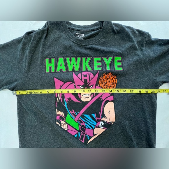 Marvel Men's Dark Gray Neon Hawkeye Graphic T-Shirt, sz MD - Picture 5 of 8